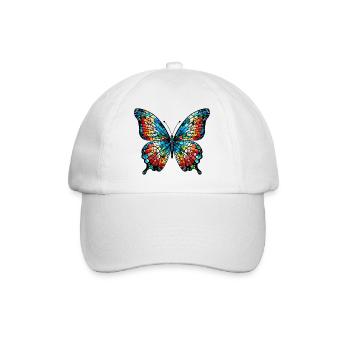 Schmetterling - Baseballkappe - Weiß/Weiß - Vorne
