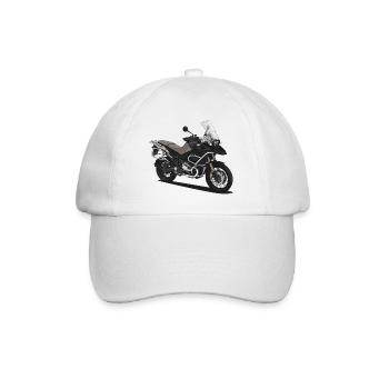 Travel Enduro // Illustration // Motorcycle - Baseball Cap - white/white - Front