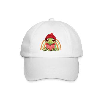 Frog Cute Cute Baby Kids Animal Cartoon - Baseball Cap - white/white - Front