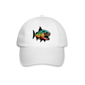 Piranha - Baseballkappe - Weiß/Weiß - Vorne