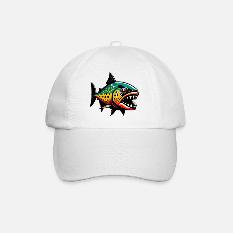 Piranha - Baseball Cap - white/white