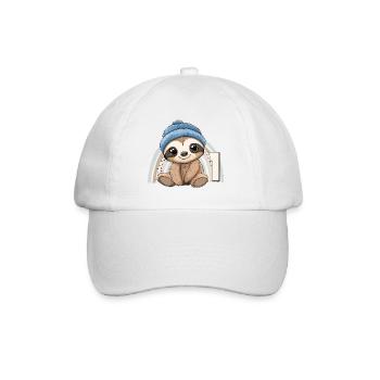 1st Birthday Sloth Rainbow Cute Cute - Baseball Cap - white/white - Front