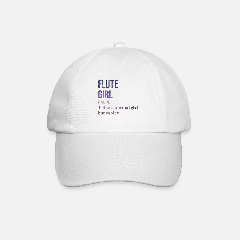 Flöte - Baseballkappe - Weiß/Weiß
