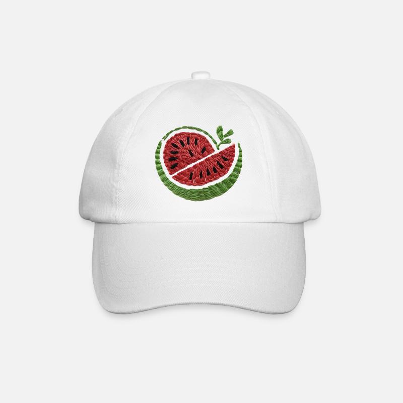 Embroidered watermelon - Baseball Cap - white/white