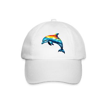 Delfin - Baseballkappe - Weiß/Weiß - Vorne