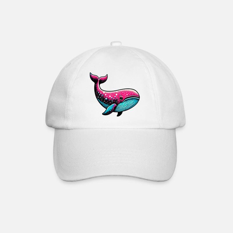 Wal - Baseballkappe - Weiß/Weiß