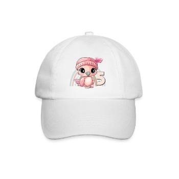 5ème anniversaire flamant rose arc-en-ciel mignon mignon - Casquette classique - blanc/blanc - Devant