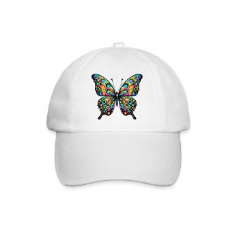 Schmetterling - Baseballkappe - Weiß/Weiß - Vorne