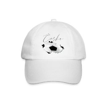 Czech Republic map framed real football CZ - Baseball Cap - white/white - Front