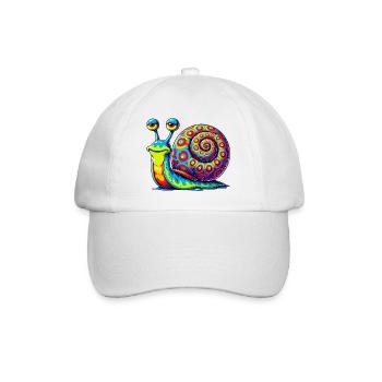 Schnecke - Baseballkappe - Weiß/Weiß - Vorne