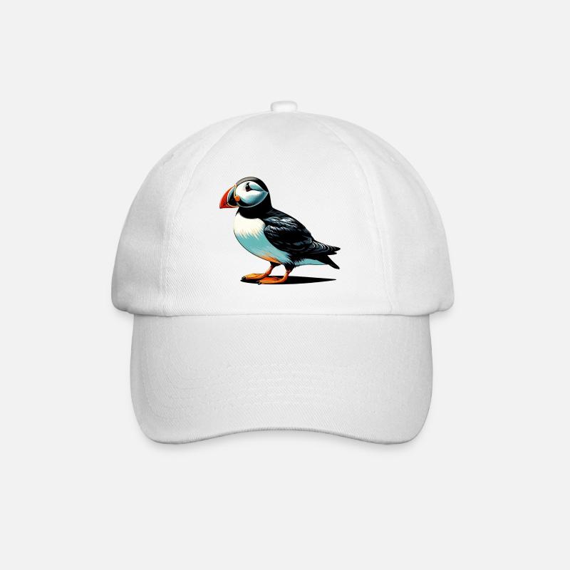 Papageitaucher - Baseballkappe - Weiß/Weiß