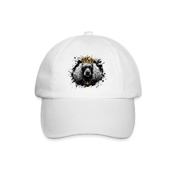 Chien Caniche Animal Couronne - Casquette classique - blanc/blanc - Devant