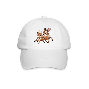 Deer mother and child frolicking - Baseball Cap - white/white - Front