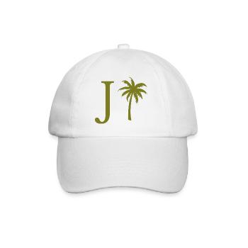 Lettre j vert Palm - Casquette classique - blanc/blanc - Devant
