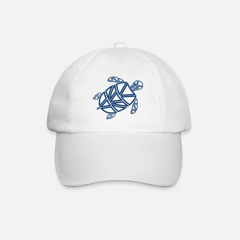 Schildkröte - Baseballkappe - Weiß/Weiß