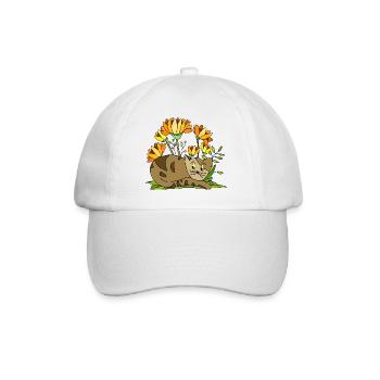 Cat - Baseball Cap - white/white - Front