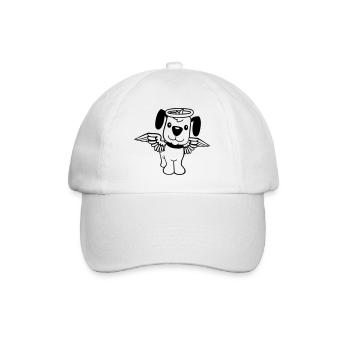Dog Angel Halo Wings Heaven Angel - Baseball Cap - white/white - Front