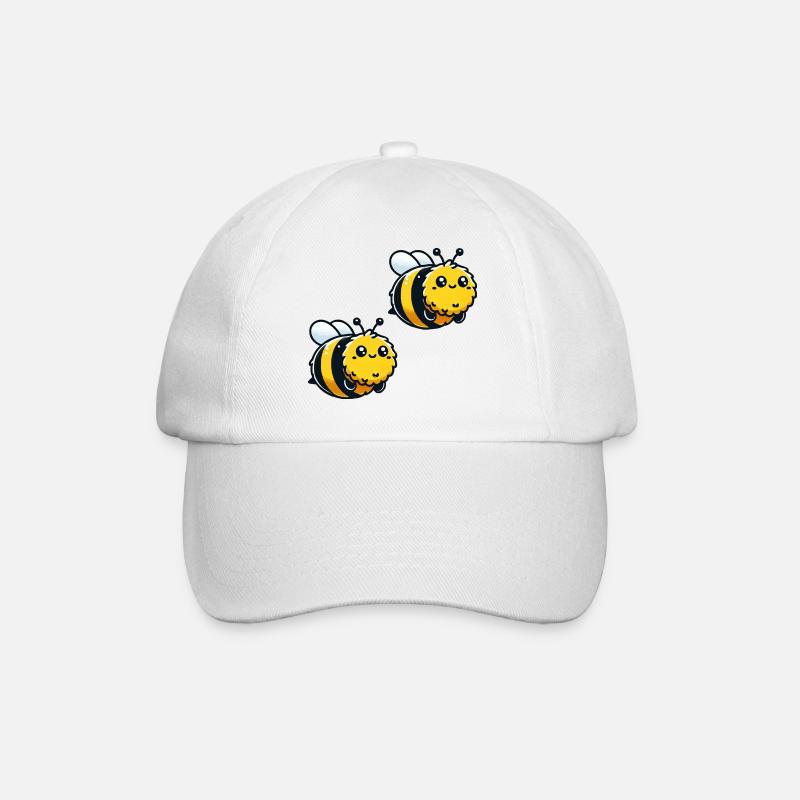 hummel biene 2 - Baseballkappe - Weiß/Weiß