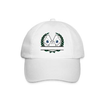 Drapeaux USA Massachusetts couronne de laurier bannière - Casquette classique - blanc/blanc - Devant