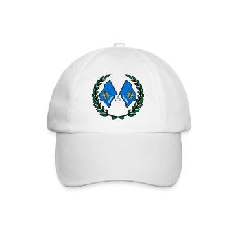 Flaggen USA Oklahoma im Lorbeerkranz - Baseballkappe - Weiß/Weiß - Vorne