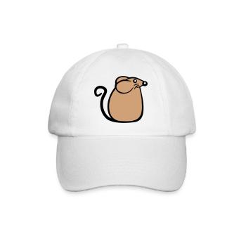 souris souris mignon petit rat rongeur amical - Casquette classique - blanc/blanc - Devant
