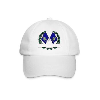 Flags USA Kansas laurel wreath banner - Baseball Cap - white/white - Front