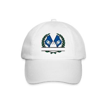 Drapeaux USA Lousiane laurier couronne bannière - Casquette classique - blanc/blanc - Devant
