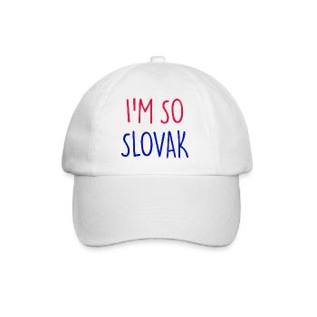 I'M SO SLOVAK Slovakia - Baseball Cap - white/white - Front