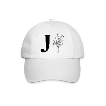 Minimalist flowers - Baseball Cap - white/white - Front