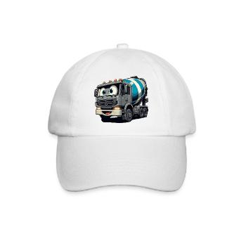 Zementmischer Junior - Baseballkappe - Weiß/Weiß - Vorne