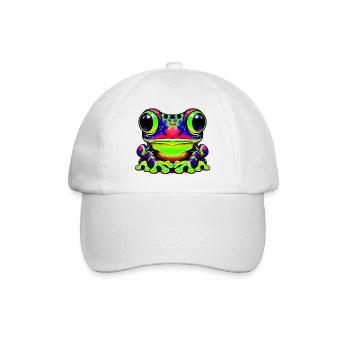 Frog - Baseball Cap - white/white - Front