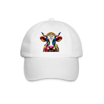 Kuh - Baseballkappe - Weiß/Weiß - Vorne