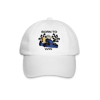 Born to Win - Baseball Cap - white/white - Front