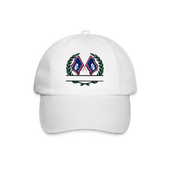 Drapeaux USA Wyoming laurier couronne bannière - Casquette classique - blanc/blanc - Devant
