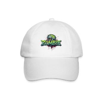 Zombie head - Baseball Cap - white/white - Front