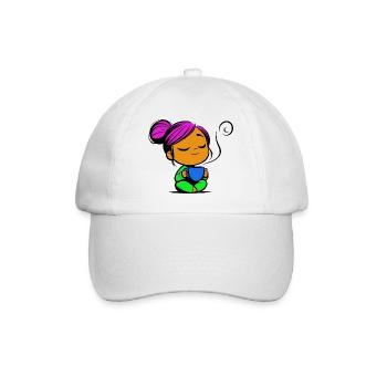Tassmine relaxes with a cup of tea or coffee - Baseball Cap - white/white - Front