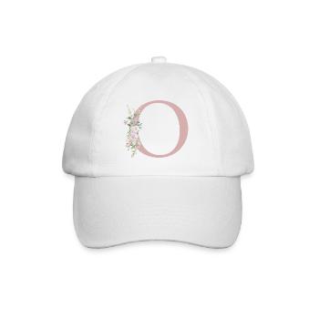 o Monogramme, Floral, Personnalisable - Casquette classique - blanc/blanc - Devant