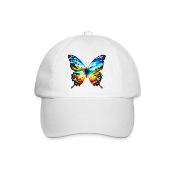 Schmetterling - Baseballkappe - Weiß/Weiß - Vorne