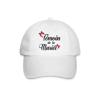Témoin de la mariée noeud - Casquette classique - blanc/blanc - Devant