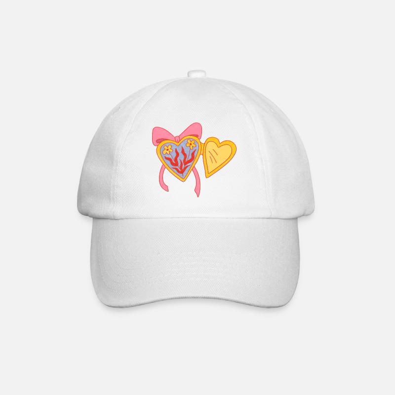 Open heart - Baseball Cap - white/white