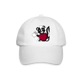 Skunk Pixie sur les toilettes - Casquette classique - blanc/blanc - Devant