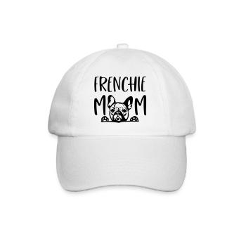 frenchie mom - Baseball Cap - white/white - Front