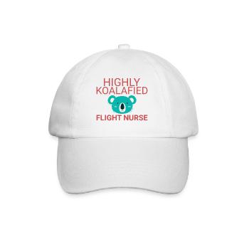 Flight Nurse Koalafied Luftrettung - Baseballkappe - Weiß/Weiß - Vorne
