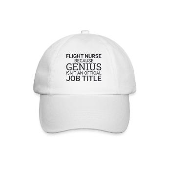 Flight Nurse Genius Luftrettung - Baseballkappe - Weiß/Weiß - Vorne