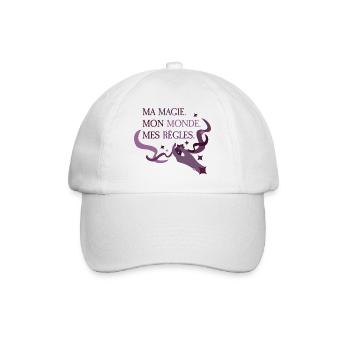 Meine Magie. Meine Welt. Meine Regeln. - Baseballkappe - Weiß/Weiß - Vorne