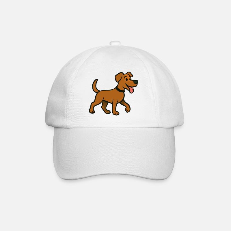 hund - Baseballkappe - Weiß/Weiß