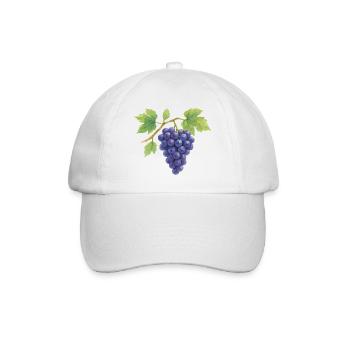 Illustration aquarelle de raisins - Casquette classique - blanc/blanc - Devant