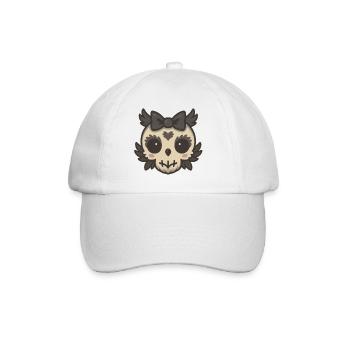 Conception ludique de tête de hibou avec accent de cœur - Casquette classique - blanc/blanc - Devant