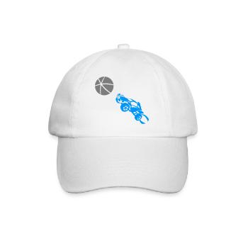 Sport Motorrad Design mit Basketball - Baseballkappe - Weiß/Weiß - Vorne