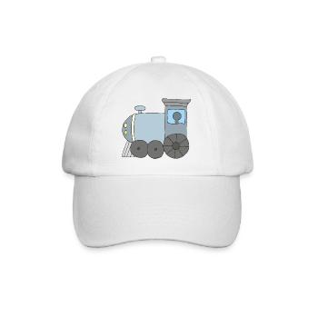 Conception de locomotive à vapeur enfantine aux couleurs pastel - Casquette classique - blanc/blanc - Devant
